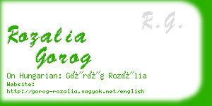 rozalia gorog business card